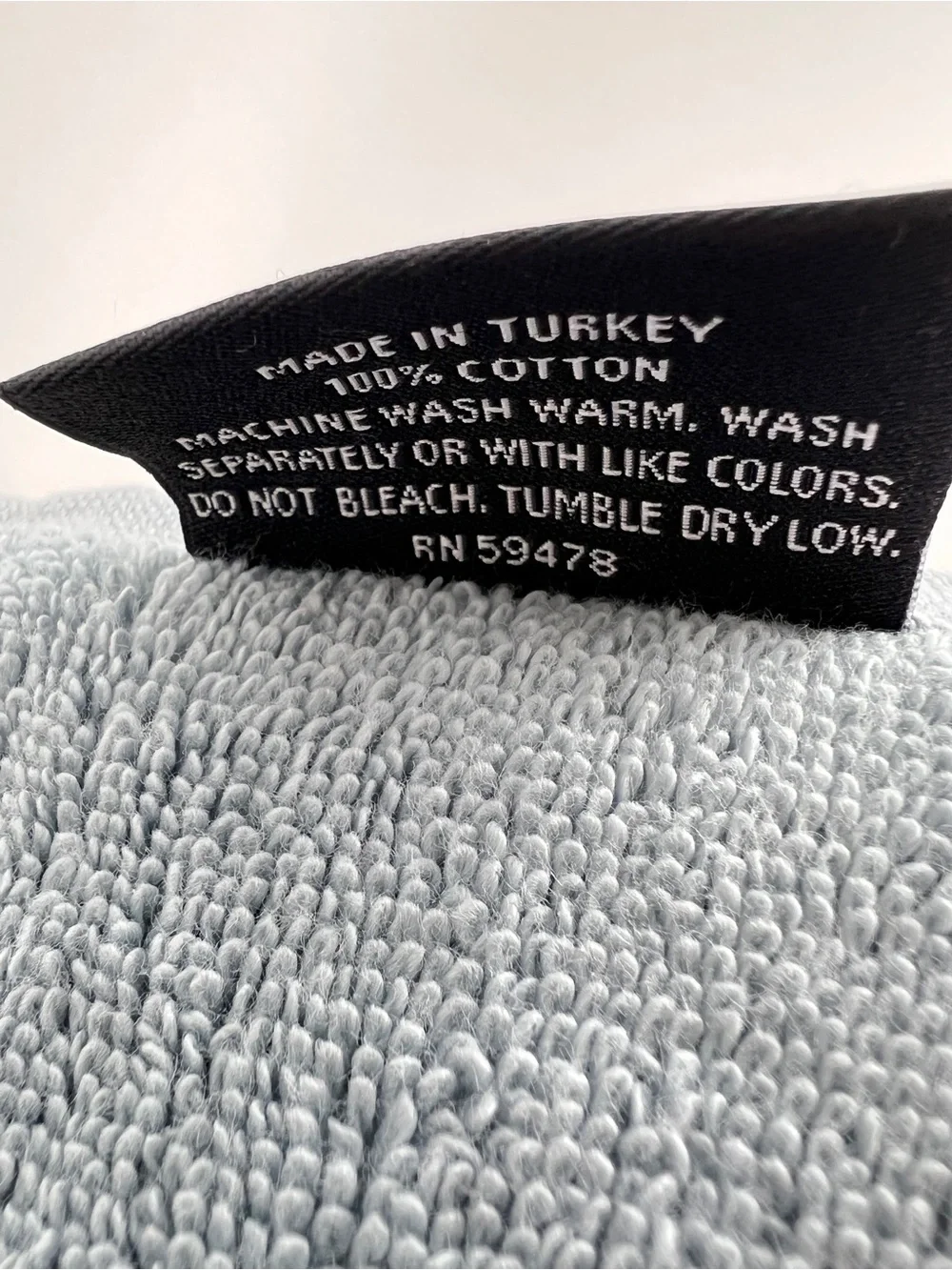 Rachel Zoe Bath Towel Set Light Blue Plush 100% Cotton Made in Turkey 9 Pc NEW